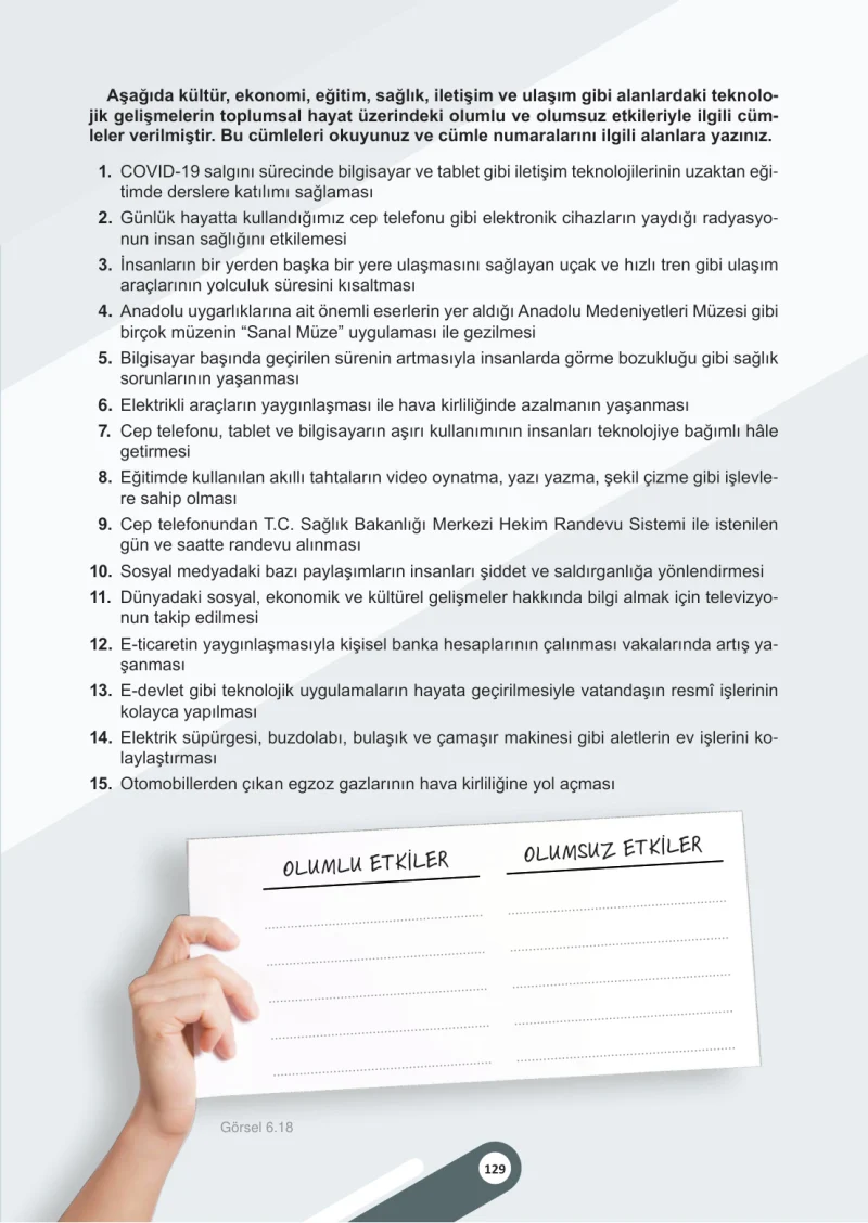 5. Sınıf Sosyal Bilgiler Ders Kitabı Cevapları Meb Yayınları 2. Kitap Sayfa 129