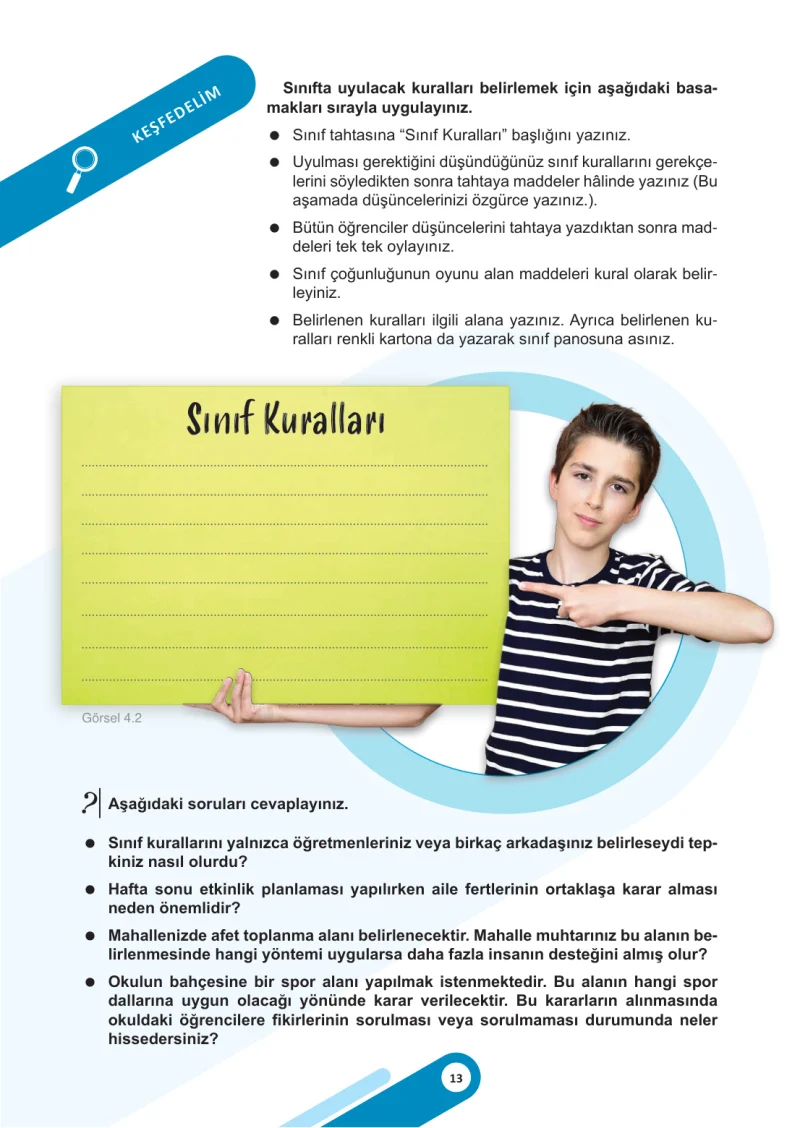 5. Sınıf Sosyal Bilgiler Ders Kitabı Cevapları Meb Yayınları 2. Kitap Sayfa 13