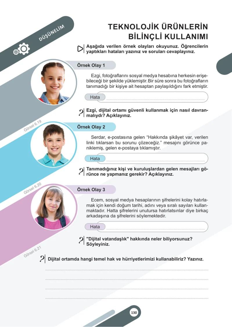 5. Sınıf Sosyal Bilgiler Ders Kitabı Cevapları Meb Yayınları 2. Kitap Sayfa 130