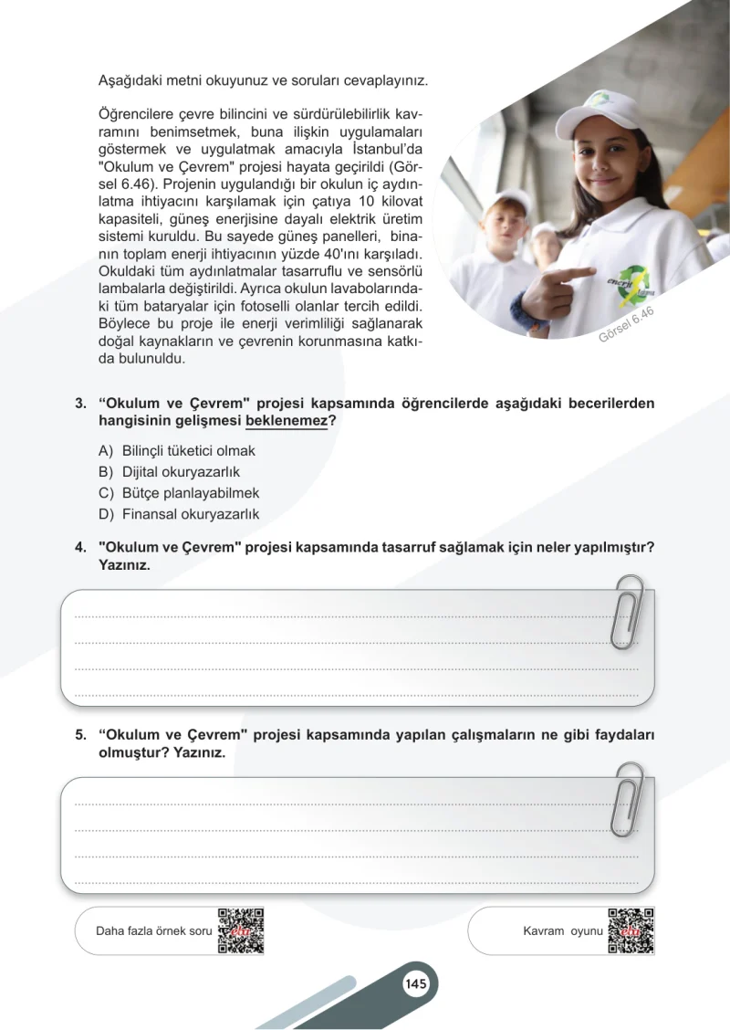 5. Sınıf Sosyal Bilgiler Ders Kitabı Cevapları Meb Yayınları 2. Kitap Sayfa 145