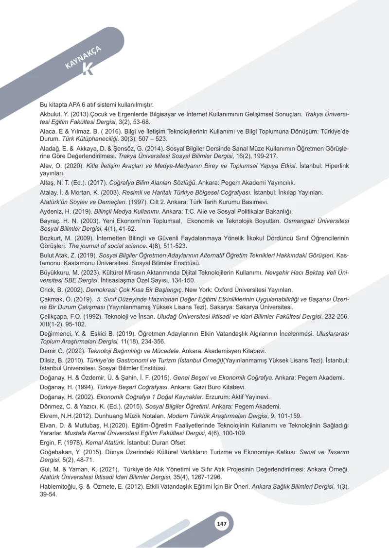 5. Sınıf Sosyal Bilgiler Ders Kitabı Cevapları Meb Yayınları 2. Kitap Sayfa 147