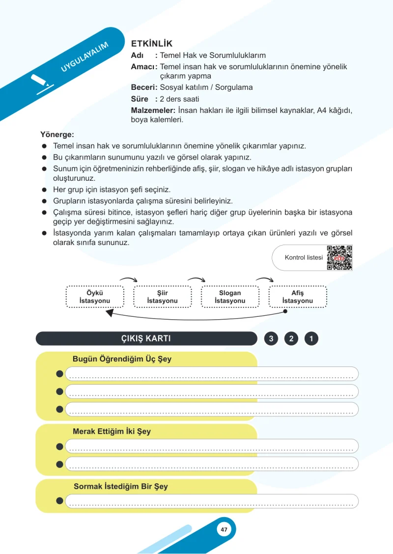 5. Sınıf Sosyal Bilgiler Ders Kitabı Cevapları Meb Yayınları 2. Kitap Sayfa 47