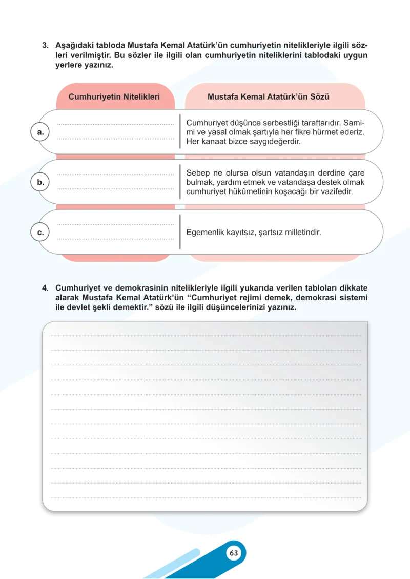 5. Sınıf Sosyal Bilgiler Ders Kitabı Cevapları Meb Yayınları 2. Kitap Sayfa 63