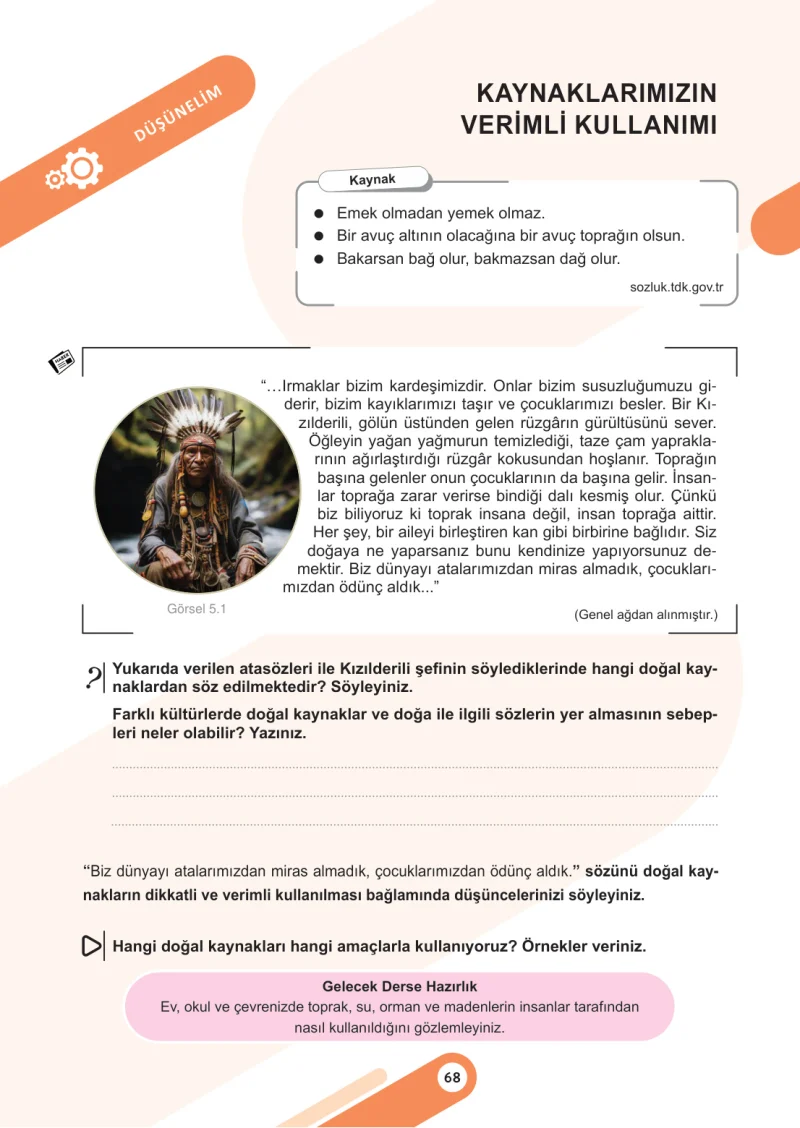 5. Sınıf Sosyal Bilgiler Ders Kitabı Cevapları Meb Yayınları 2. Kitap Sayfa 68
