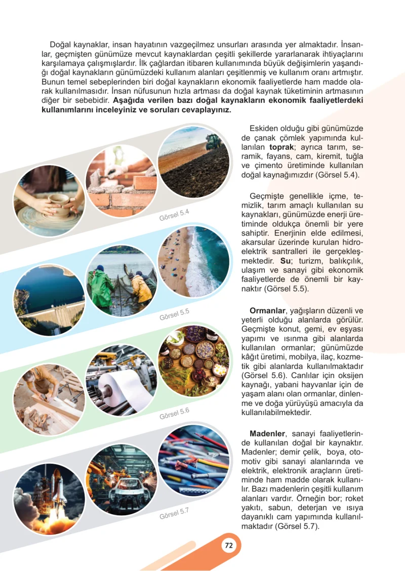 5. Sınıf Sosyal Bilgiler Ders Kitabı Cevapları Meb Yayınları 2. Kitap Sayfa 72