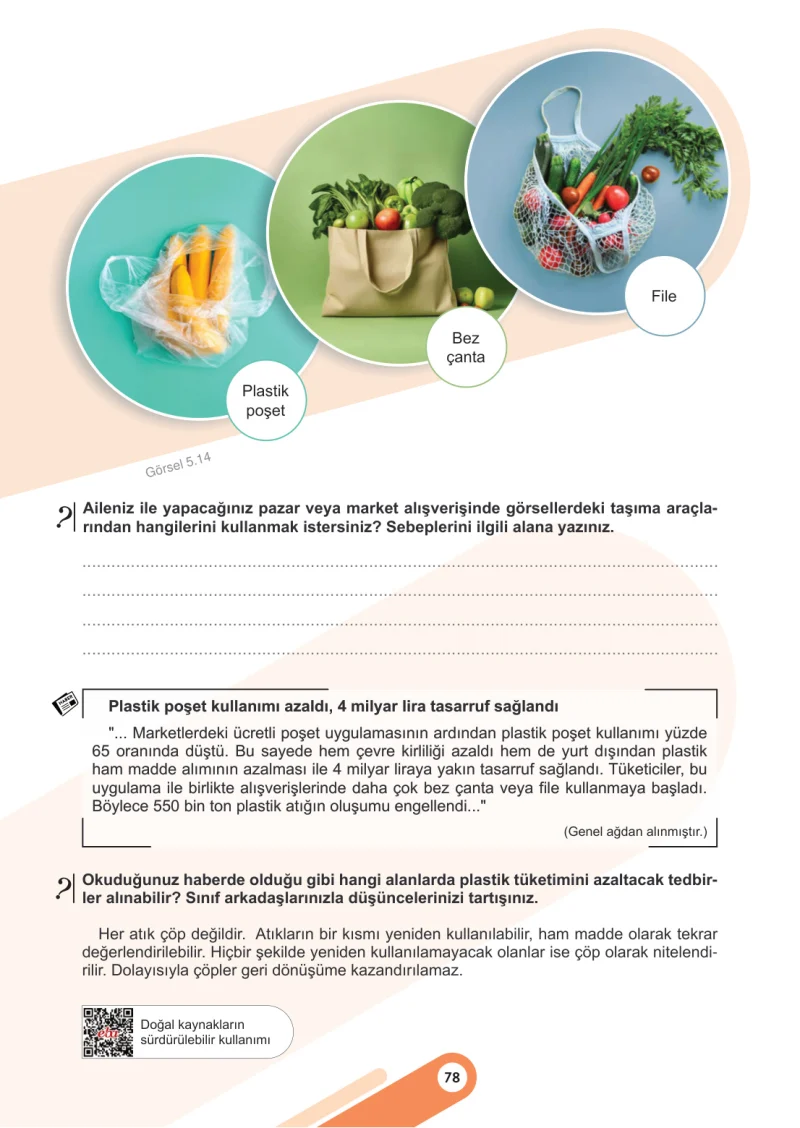 5. Sınıf Sosyal Bilgiler Ders Kitabı Cevapları Meb Yayınları 2. Kitap Sayfa 78