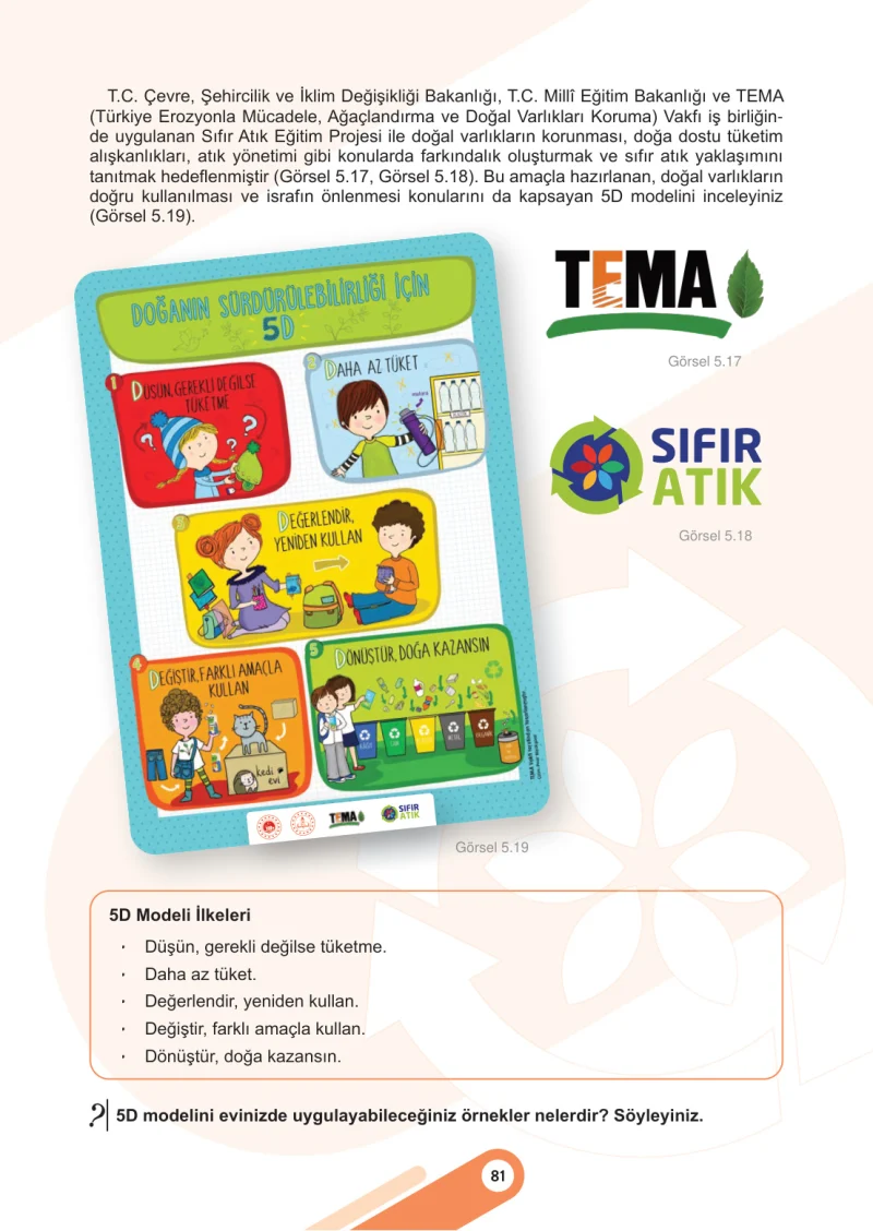 5. Sınıf Sosyal Bilgiler Ders Kitabı Cevapları Meb Yayınları 2. Kitap Sayfa 81