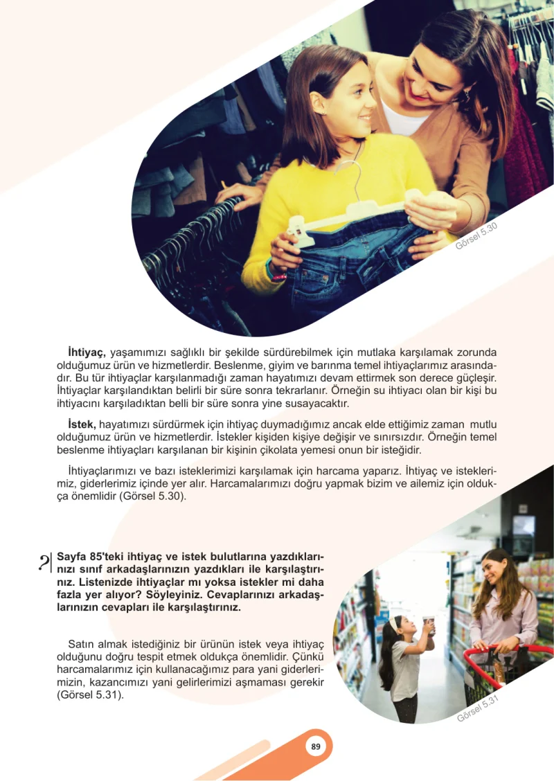 5. Sınıf Sosyal Bilgiler Ders Kitabı Cevapları Meb Yayınları 2. Kitap Sayfa 89