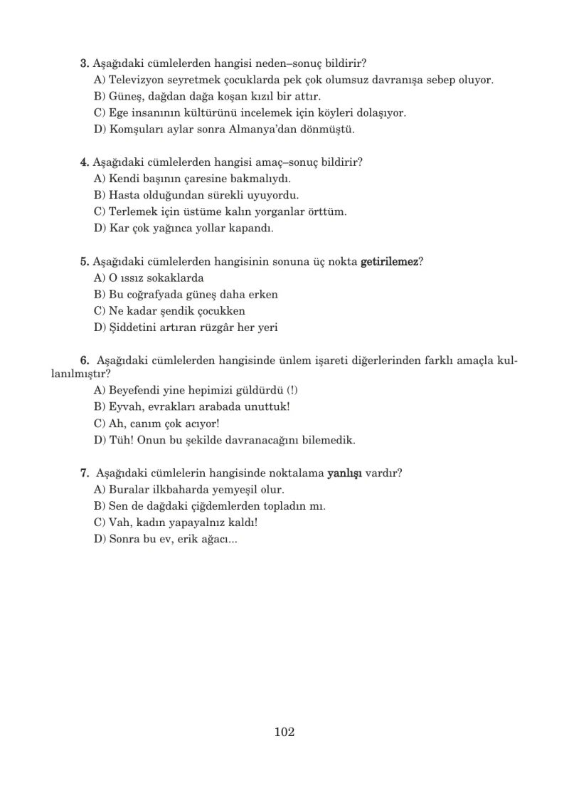 5. Sınıf Türkçe Ders Kitabı Cevapları Anıttepe Yayınları Sayfa 102