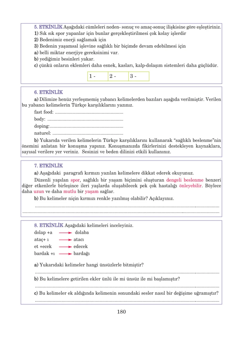 5. Sınıf Türkçe Ders Kitabı Cevapları Anıttepe Yayınları Sayfa 180