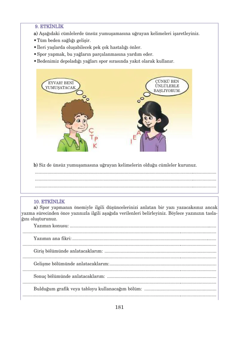 5. Sınıf Türkçe Ders Kitabı Cevapları Anıttepe Yayınları Sayfa 181