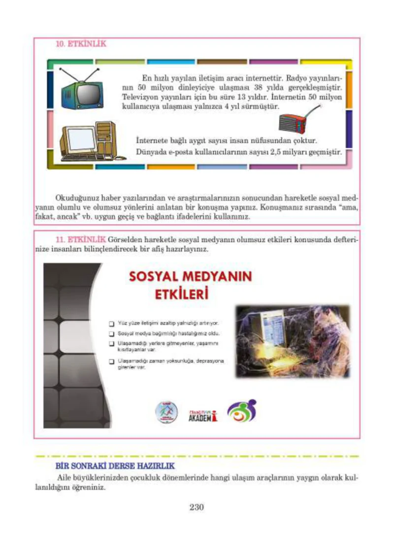 5. Sınıf Türkçe Ders Kitabı Cevapları Anıttepe Yayınları Sayfa 230