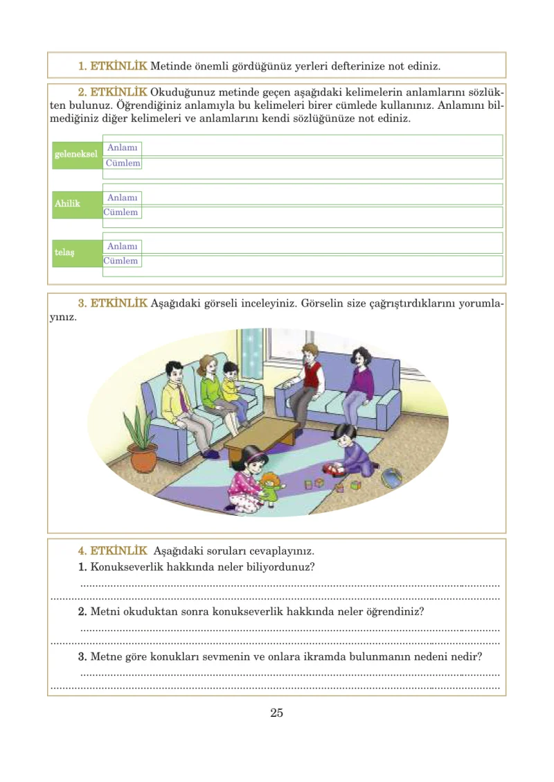 5. Sınıf Türkçe Ders Kitabı Cevapları Anıttepe Yayınları Sayfa 25
