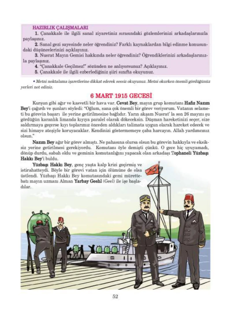 5. Sınıf Türkçe Ders Kitabı Cevapları Anıttepe Yayınları Sayfa 52