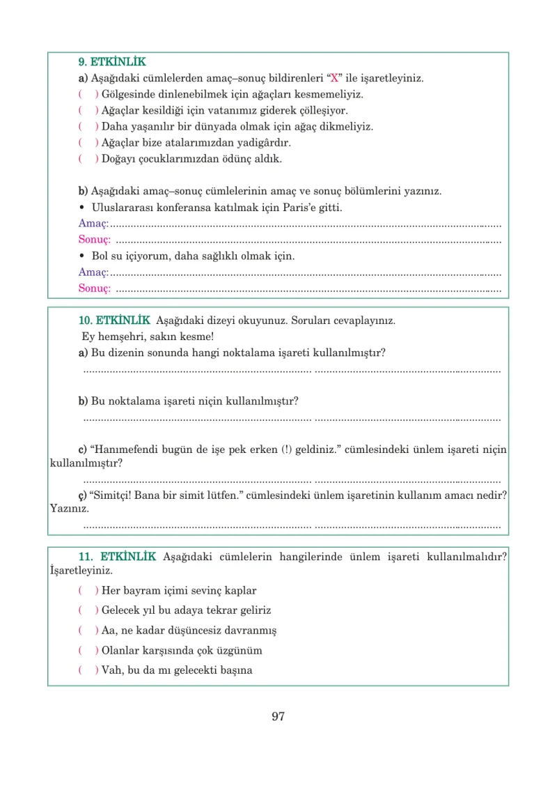5. Sınıf Türkçe Ders Kitabı Cevapları Anıttepe Yayınları Sayfa 97