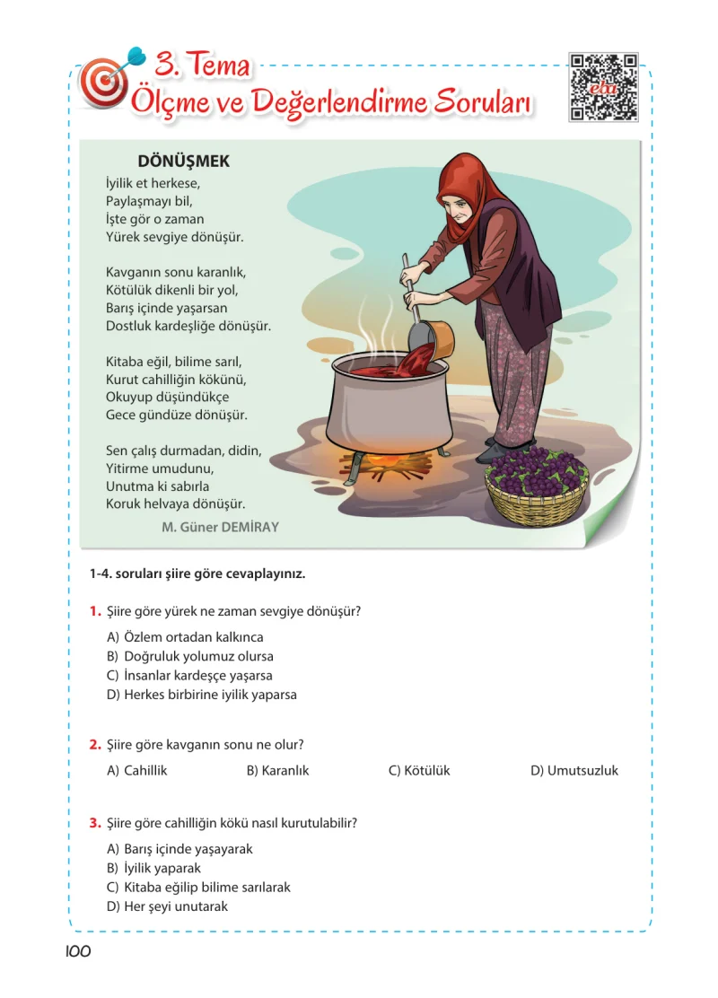 5. Sınıf Türkçe Ders Kitabı Cevapları Koza Yayınları Sayfa 100