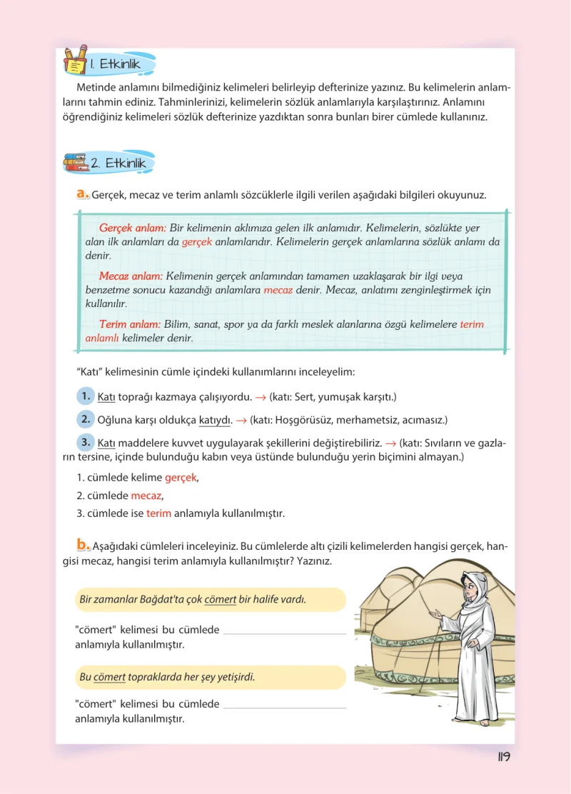 5. Sınıf Türkçe Ders Kitabı Cevapları Koza Yayınları Sayfa 119