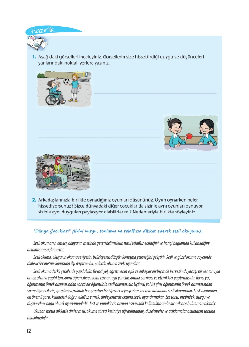 5. Sınıf Türkçe Ders Kitabı Cevapları Koza Yayınları Sayfa 12