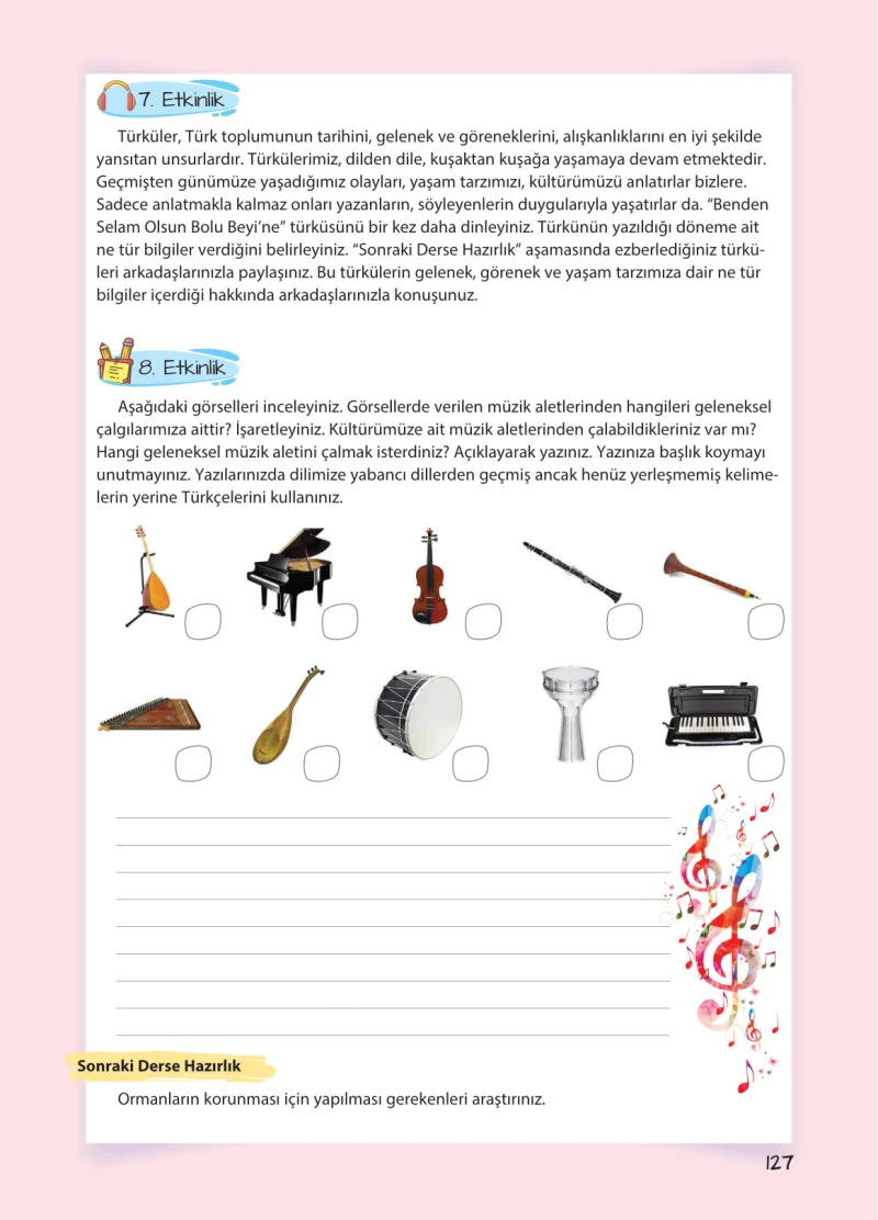 5. Sınıf Türkçe Ders Kitabı Cevapları Koza Yayınları Sayfa 127