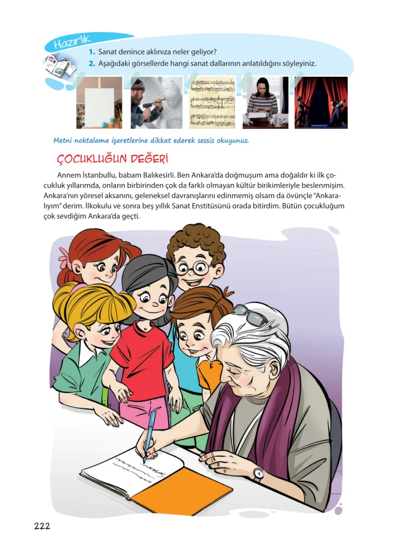 5. Sınıf Türkçe Ders Kitabı Cevapları Koza Yayınları Sayfa 222
