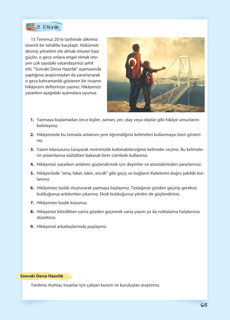 5. Sınıf Türkçe Ders Kitabı Cevapları Koza Yayınları Sayfa 65