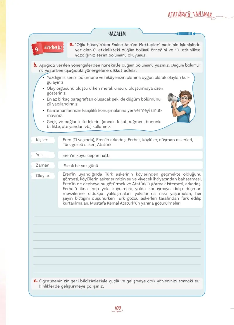 5. Sınıf Türkçe Ders Kitabı Cevapları Meb Yayınları 1 Sayfa 103