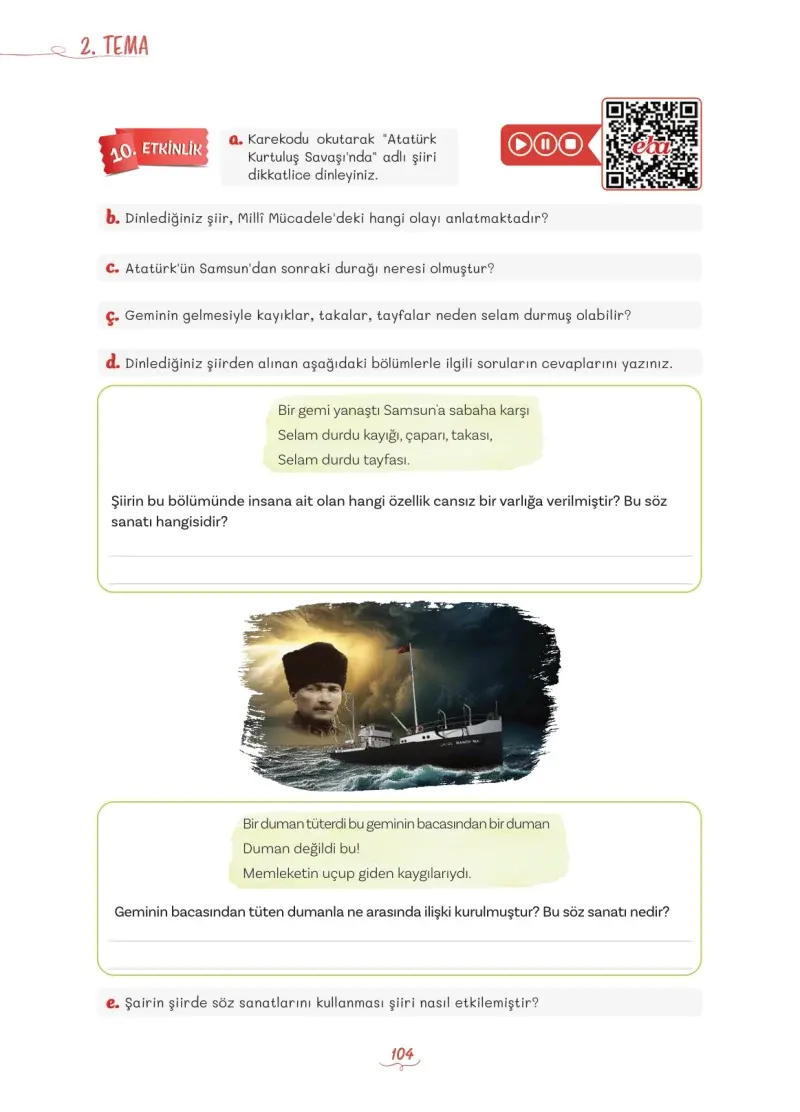 5. Sınıf Türkçe Ders Kitabı Cevapları Meb Yayınları 1 Sayfa 104