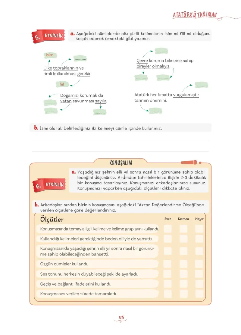 5. Sınıf Türkçe Ders Kitabı Cevapları Meb Yayınları 1 Sayfa 115