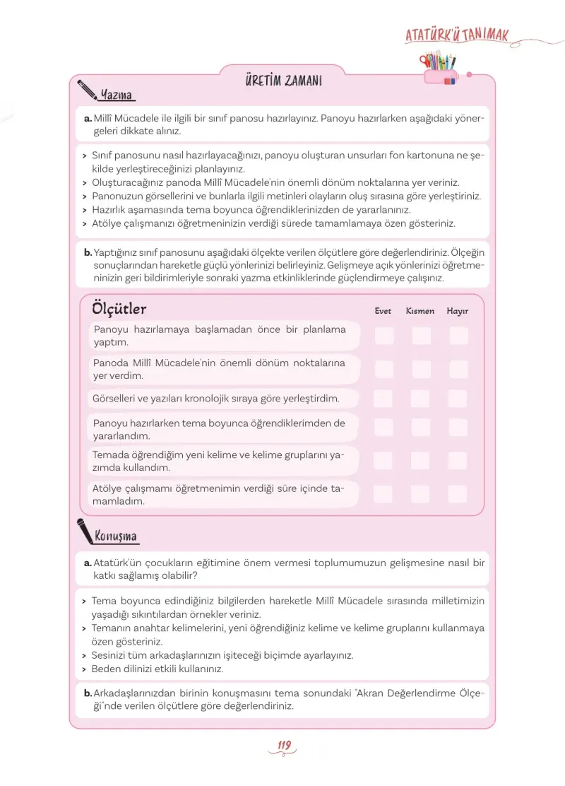 5. Sınıf Türkçe Ders Kitabı Cevapları Meb Yayınları 1 Sayfa 119
