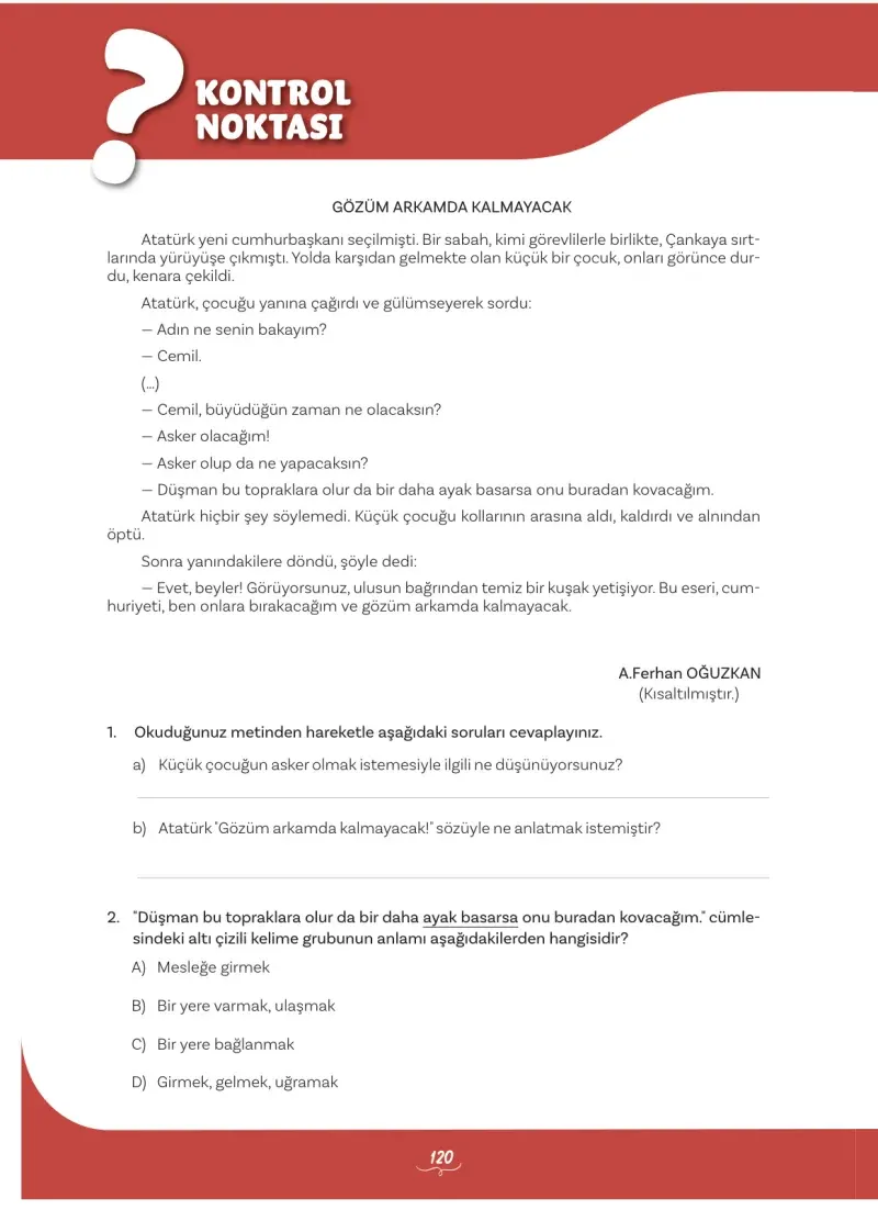 5. Sınıf Türkçe Ders Kitabı Cevapları Meb Yayınları 1 Sayfa 120