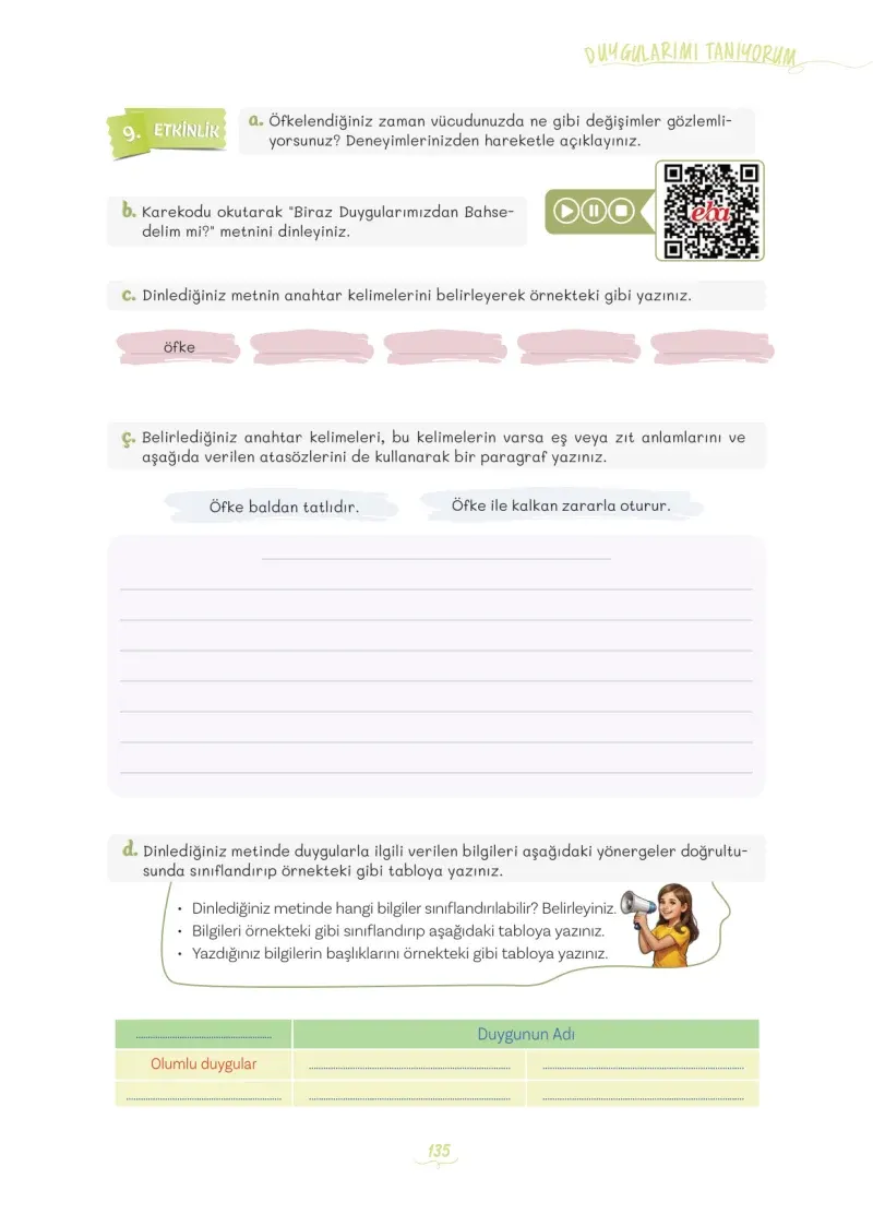 5. Sınıf Türkçe Ders Kitabı Cevapları Meb Yayınları 1 Sayfa 135