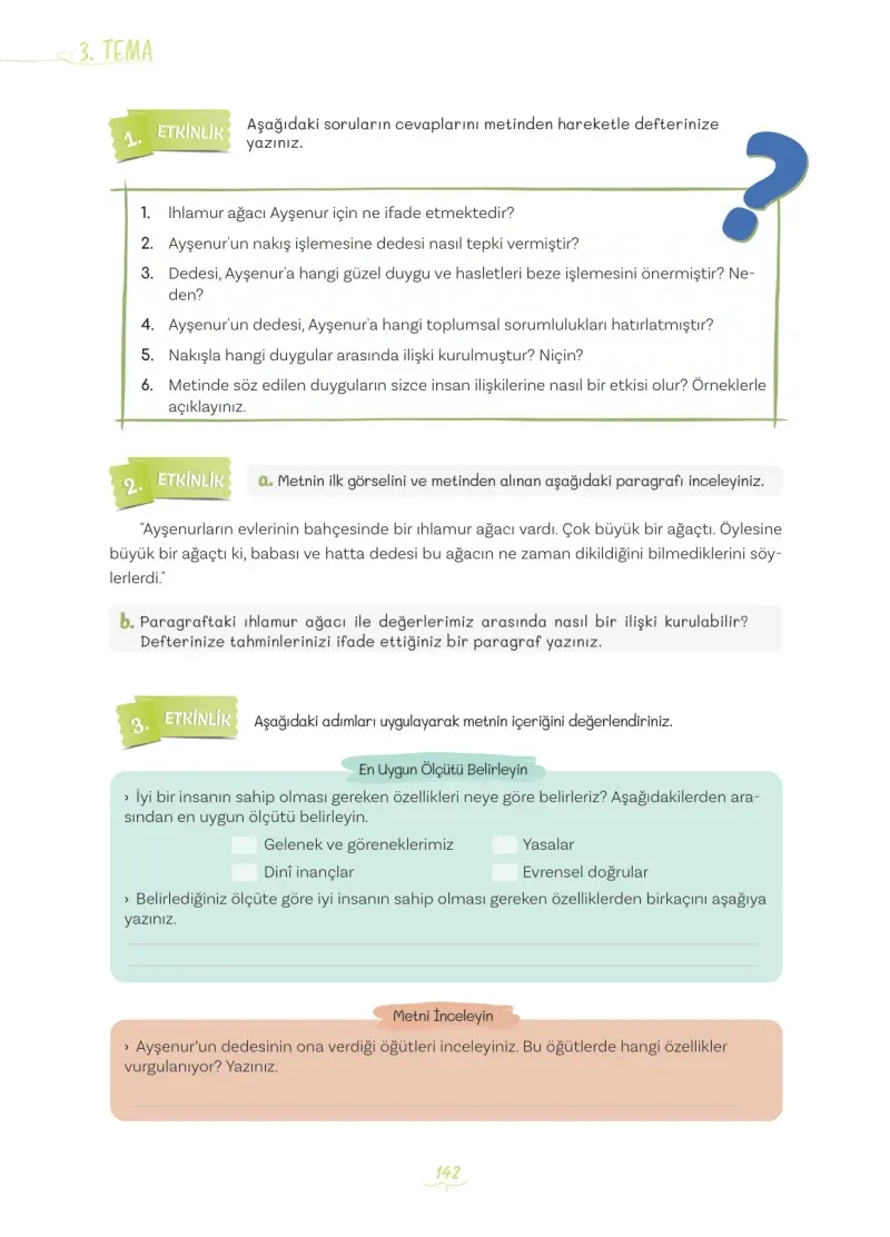 5. Sınıf Türkçe Ders Kitabı Cevapları Meb Yayınları 1 Sayfa 142