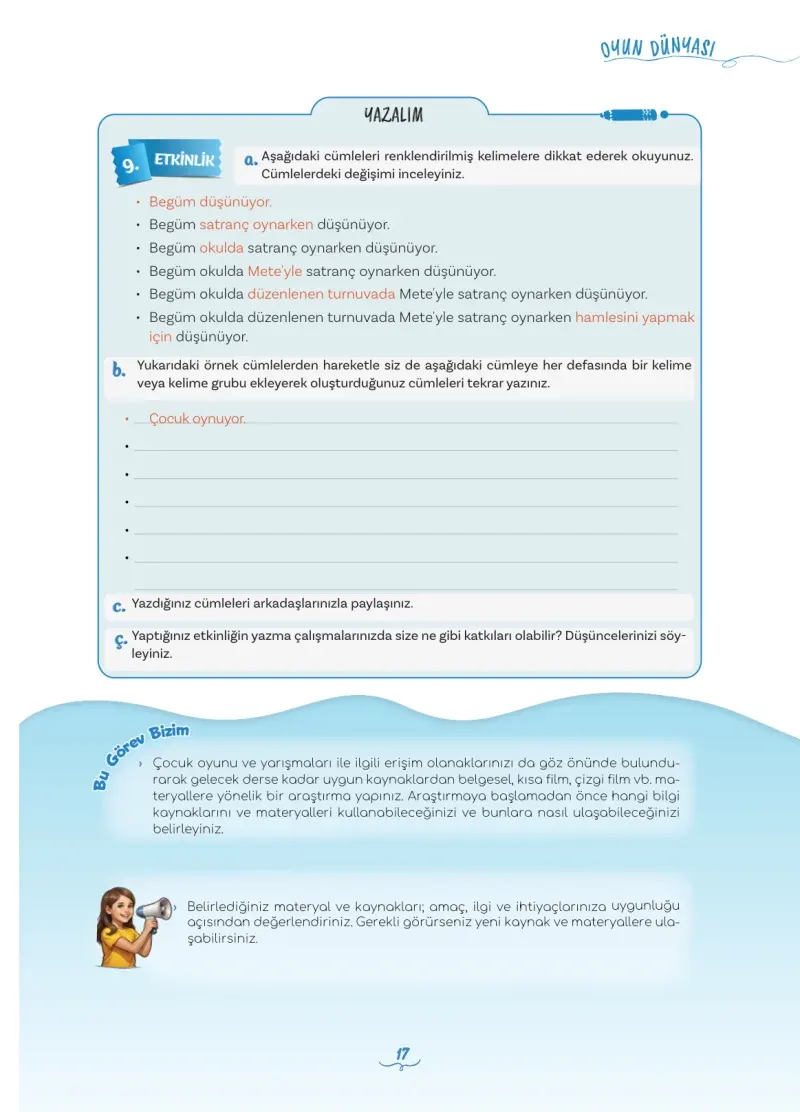 5. Sınıf Türkçe Ders Kitabı Cevapları Meb Yayınları 1 Sayfa 17