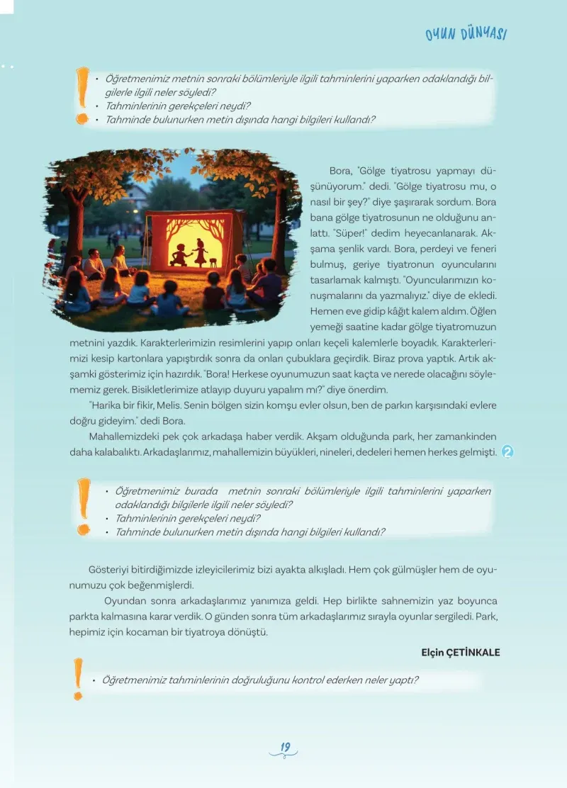 5. Sınıf Türkçe Ders Kitabı Cevapları Meb Yayınları 1 Sayfa 19