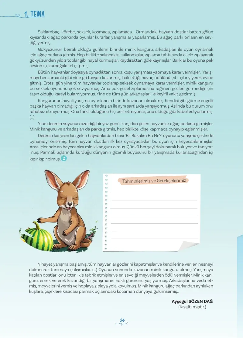 5. Sınıf Türkçe Ders Kitabı Cevapları Meb Yayınları 1 Sayfa 24