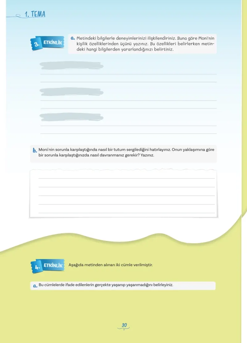 5. Sınıf Türkçe Ders Kitabı Cevapları Meb Yayınları 1 Sayfa 30