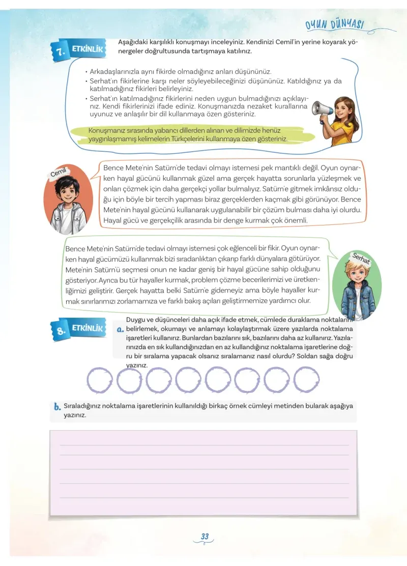 5. Sınıf Türkçe Ders Kitabı Cevapları Meb Yayınları 1 Sayfa 33
