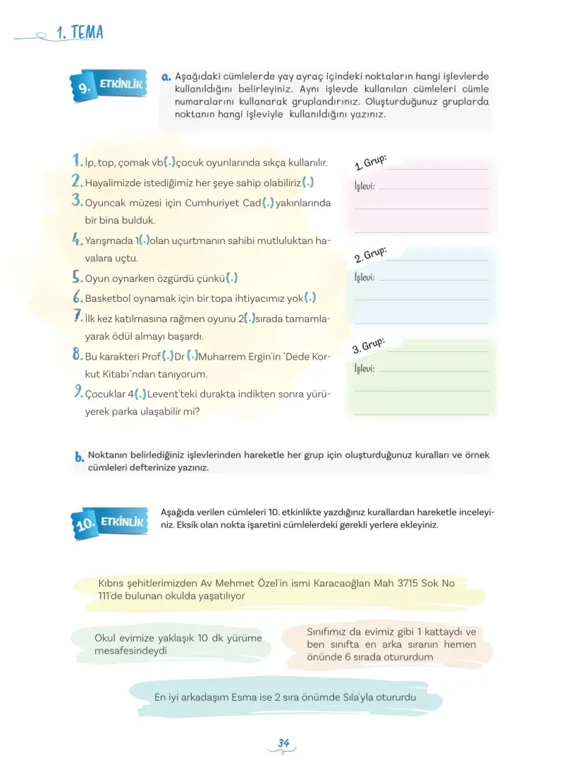 5. Sınıf Türkçe Ders Kitabı Cevapları Meb Yayınları 1 Sayfa 34