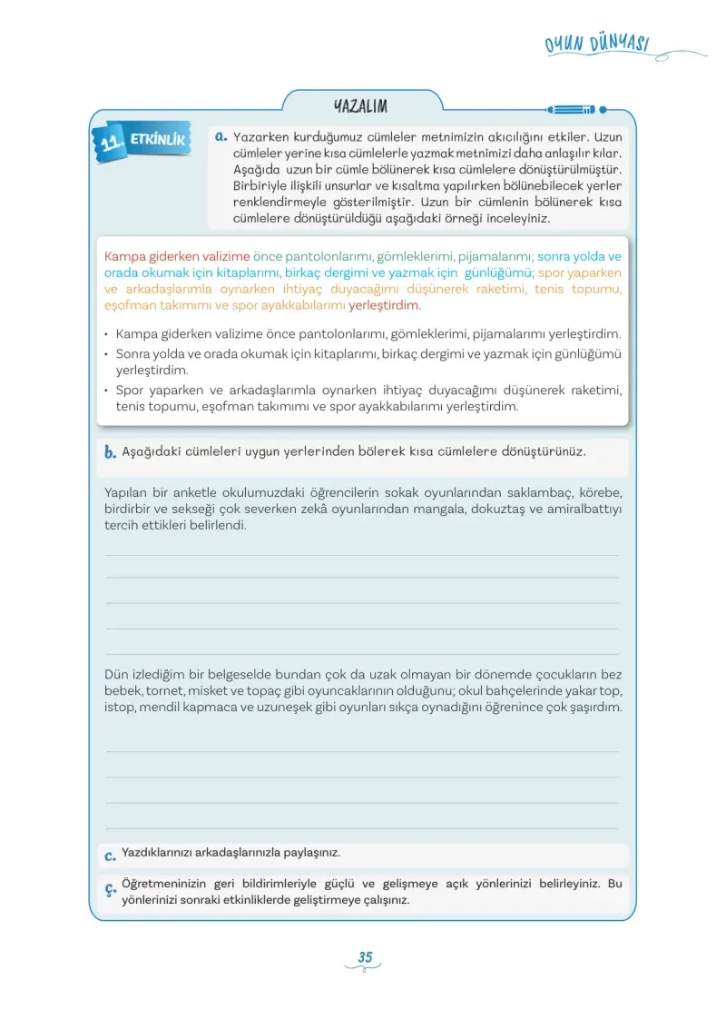 5. Sınıf Türkçe Ders Kitabı Cevapları Meb Yayınları 1 Sayfa 35