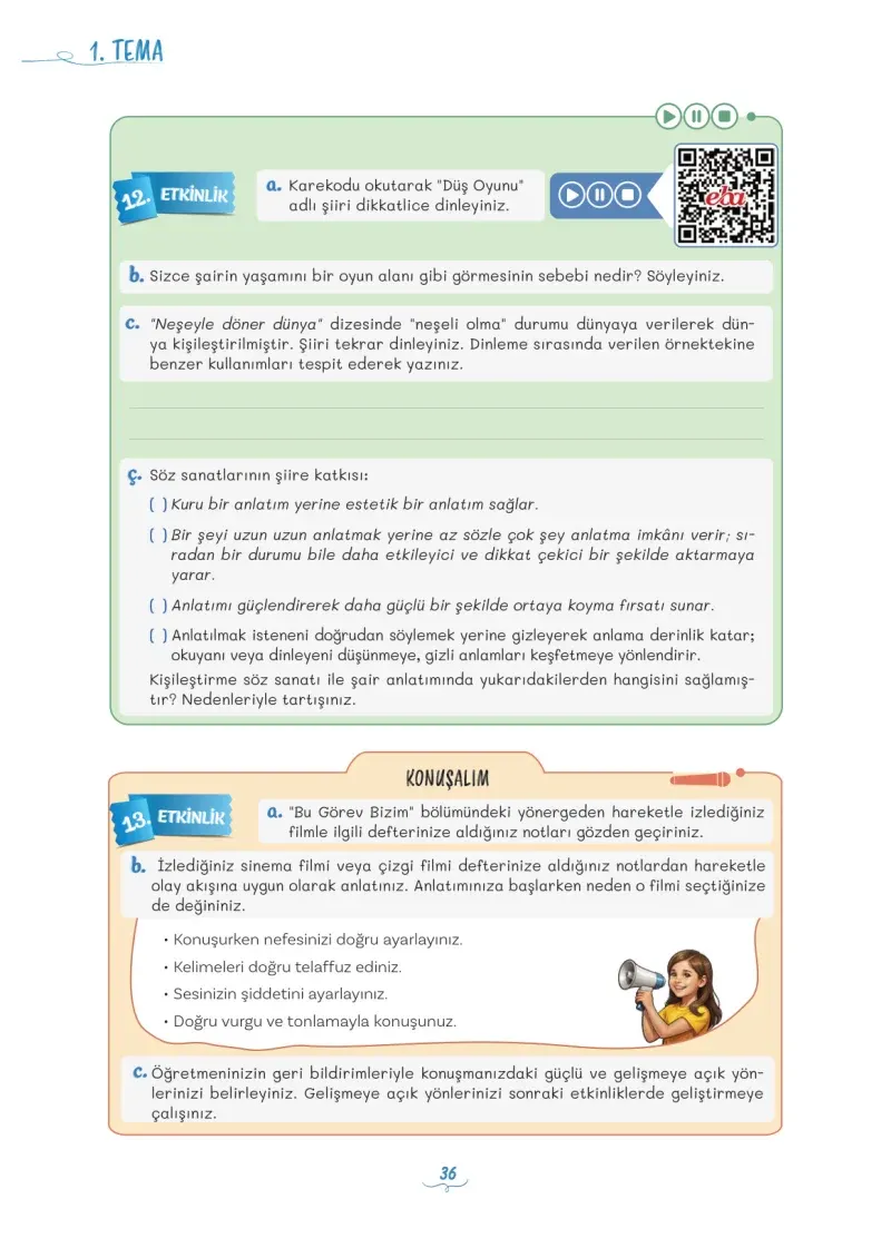 5. Sınıf Türkçe Ders Kitabı Cevapları Meb Yayınları 1 Sayfa 36