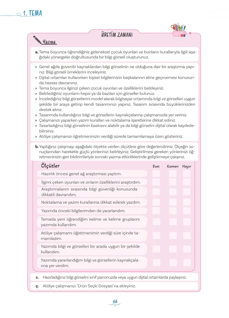 5. Sınıf Türkçe Ders Kitabı Cevapları Meb Yayınları 1 Sayfa 66