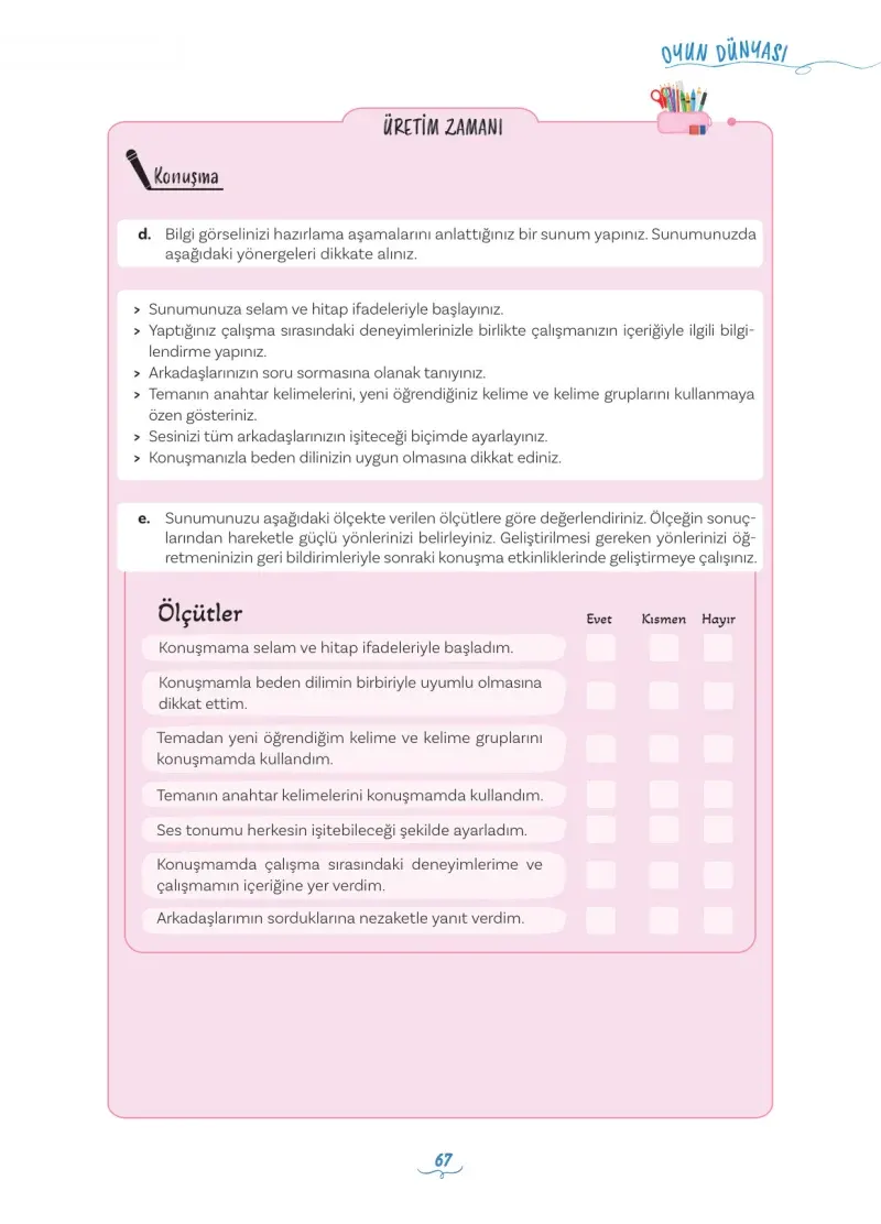 5. Sınıf Türkçe Ders Kitabı Cevapları Meb Yayınları 1 Sayfa 67
