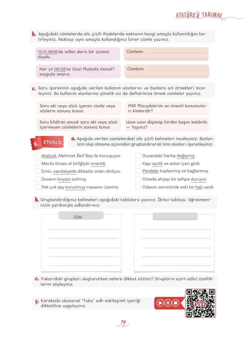 5. Sınıf Türkçe Ders Kitabı Cevapları Meb Yayınları 1 Sayfa 79
