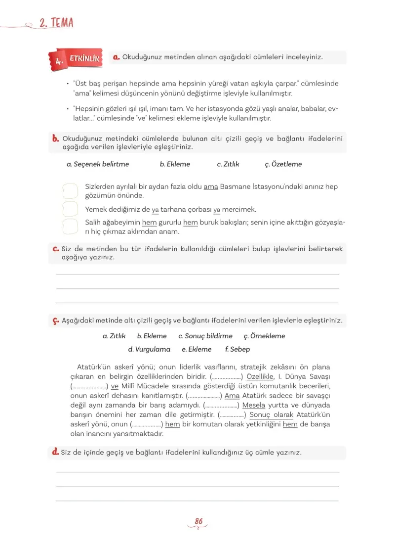5. Sınıf Türkçe Ders Kitabı Cevapları Meb Yayınları 1 Sayfa 86