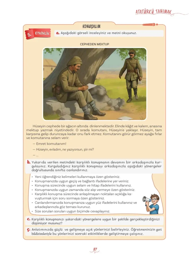 5. Sınıf Türkçe Ders Kitabı Cevapları Meb Yayınları 1 Sayfa 87