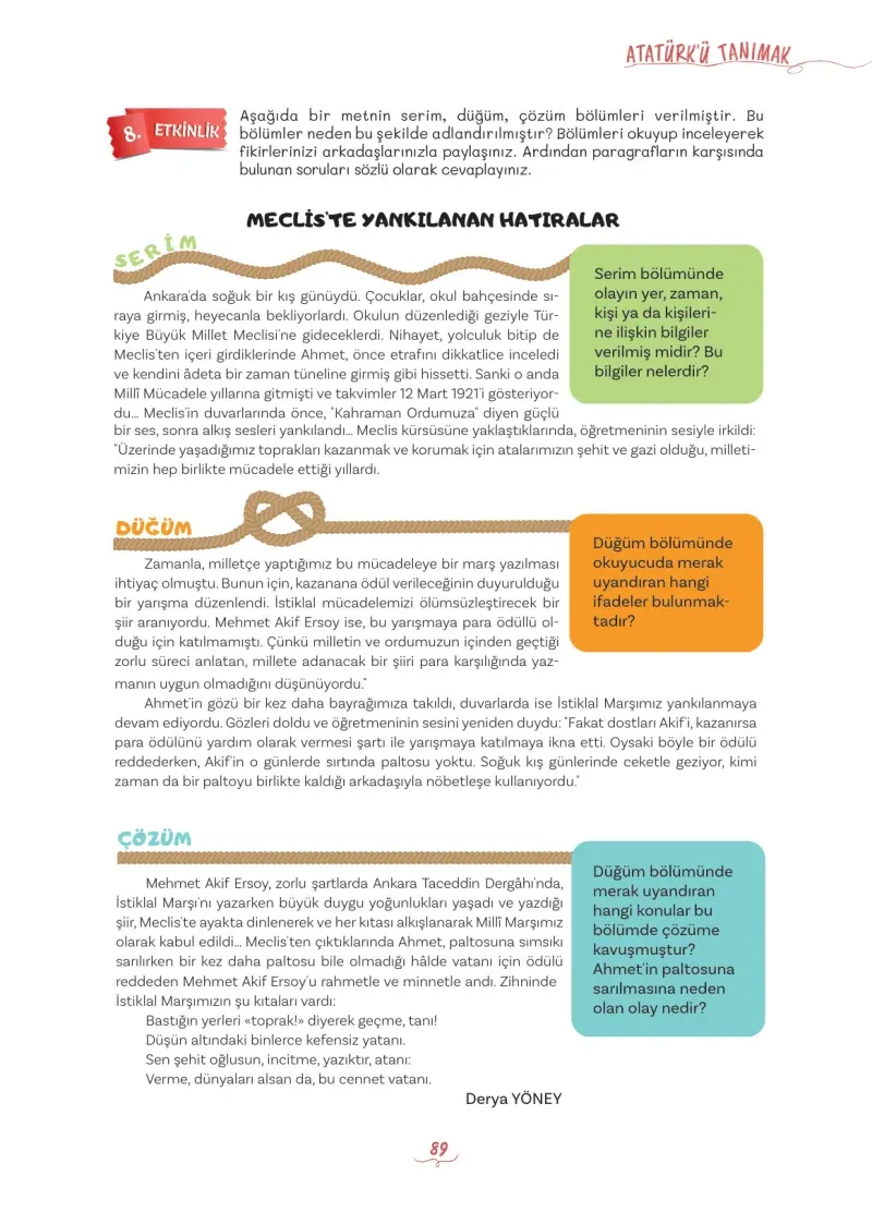 5. Sınıf Türkçe Ders Kitabı Cevapları Meb Yayınları 1 Sayfa 89