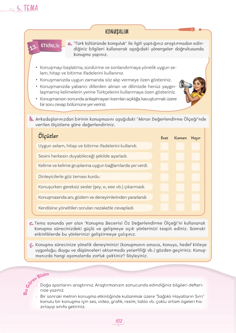 5. Sınıf Türkçe Ders Kitabı Cevapları Meb Yayınları 2. Kitap Sayfa 102