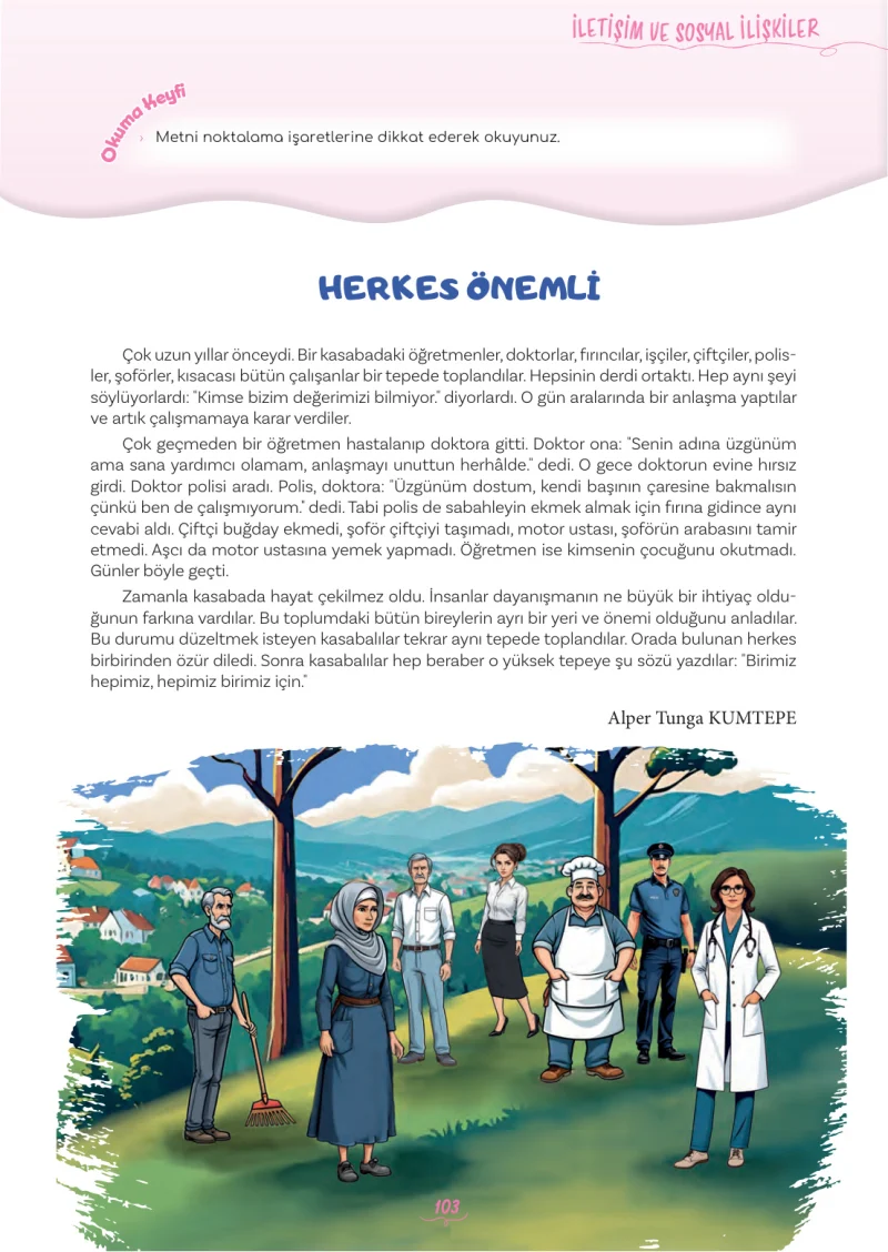5. Sınıf Türkçe Ders Kitabı Cevapları Meb Yayınları 2. Kitap Sayfa 103