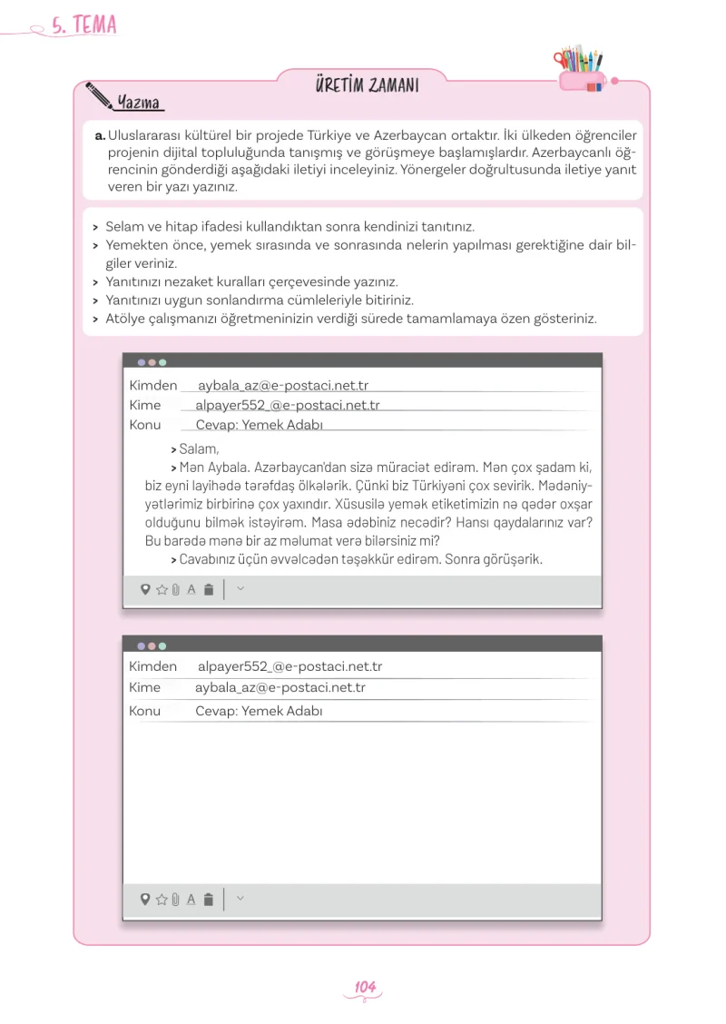 5. Sınıf Türkçe Ders Kitabı Cevapları Meb Yayınları 2. Kitap Sayfa 104