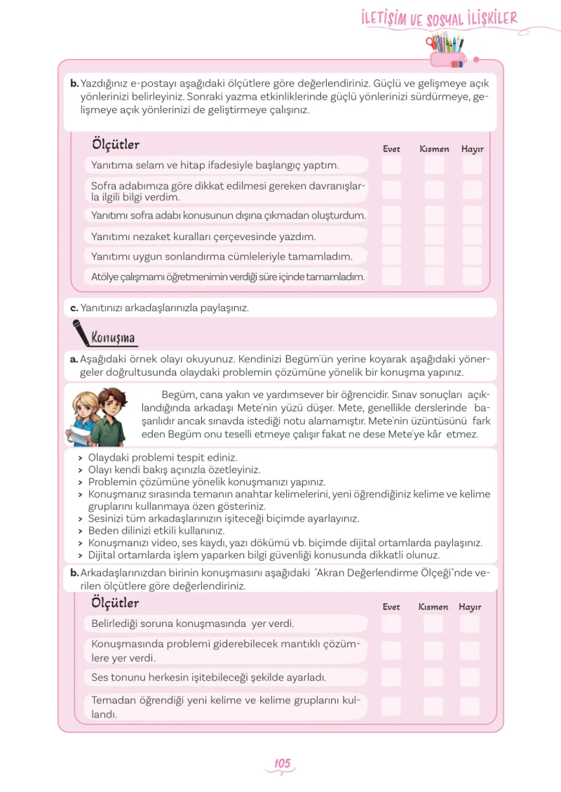 5. Sınıf Türkçe Ders Kitabı Cevapları Meb Yayınları 2. Kitap Sayfa 105